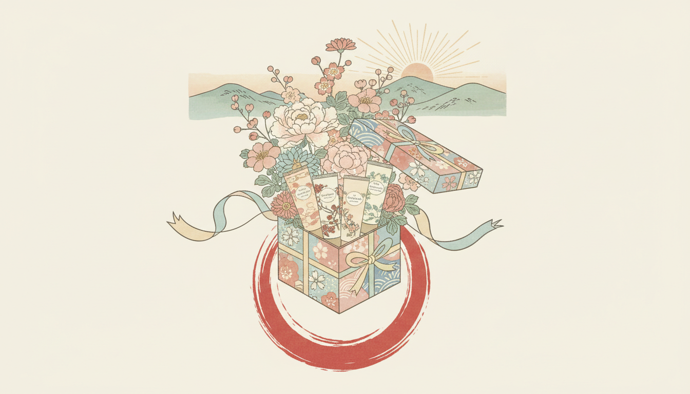 母の日においてハンドクリームと花のセットは実用性と情緒を兼ね備えた理想的な選択です